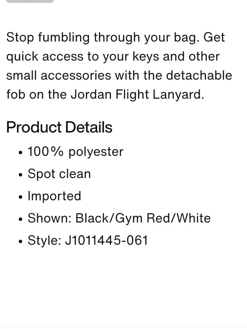 Jordan Flight Lanyard
